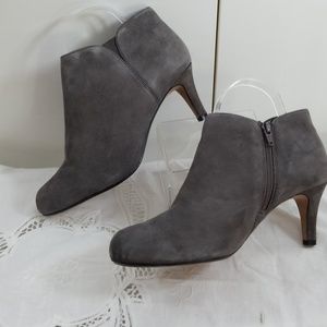Suede heeled boots 7.5 wide width